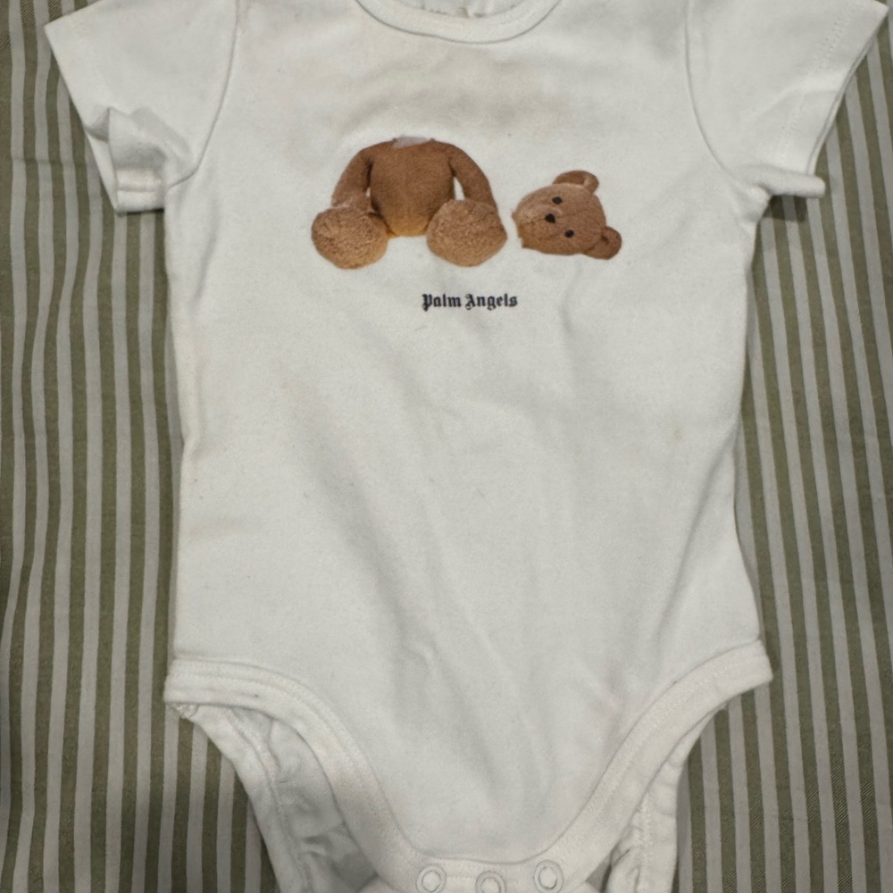 Palm Angels White Baby Onesie
